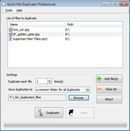 Quick File Duplicator Personal Edition screenshot